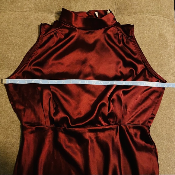 Lulus Classic Elegance Wine Satin Maxi Dress - Picture 4 of 11